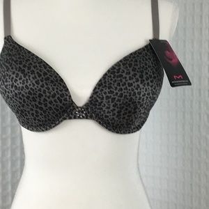 Maidenform Pushup Bra Animal Print Size 34D